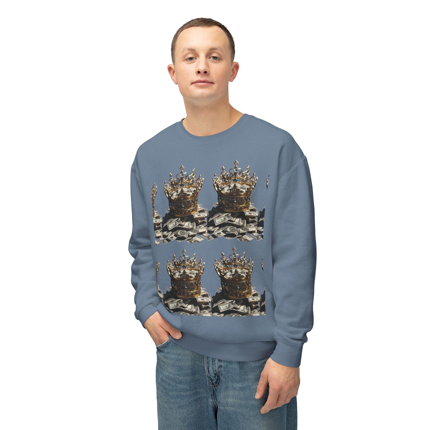 Limited Edition Crowned Comfort Men’s Lightweight Crewneck Sweatshirt