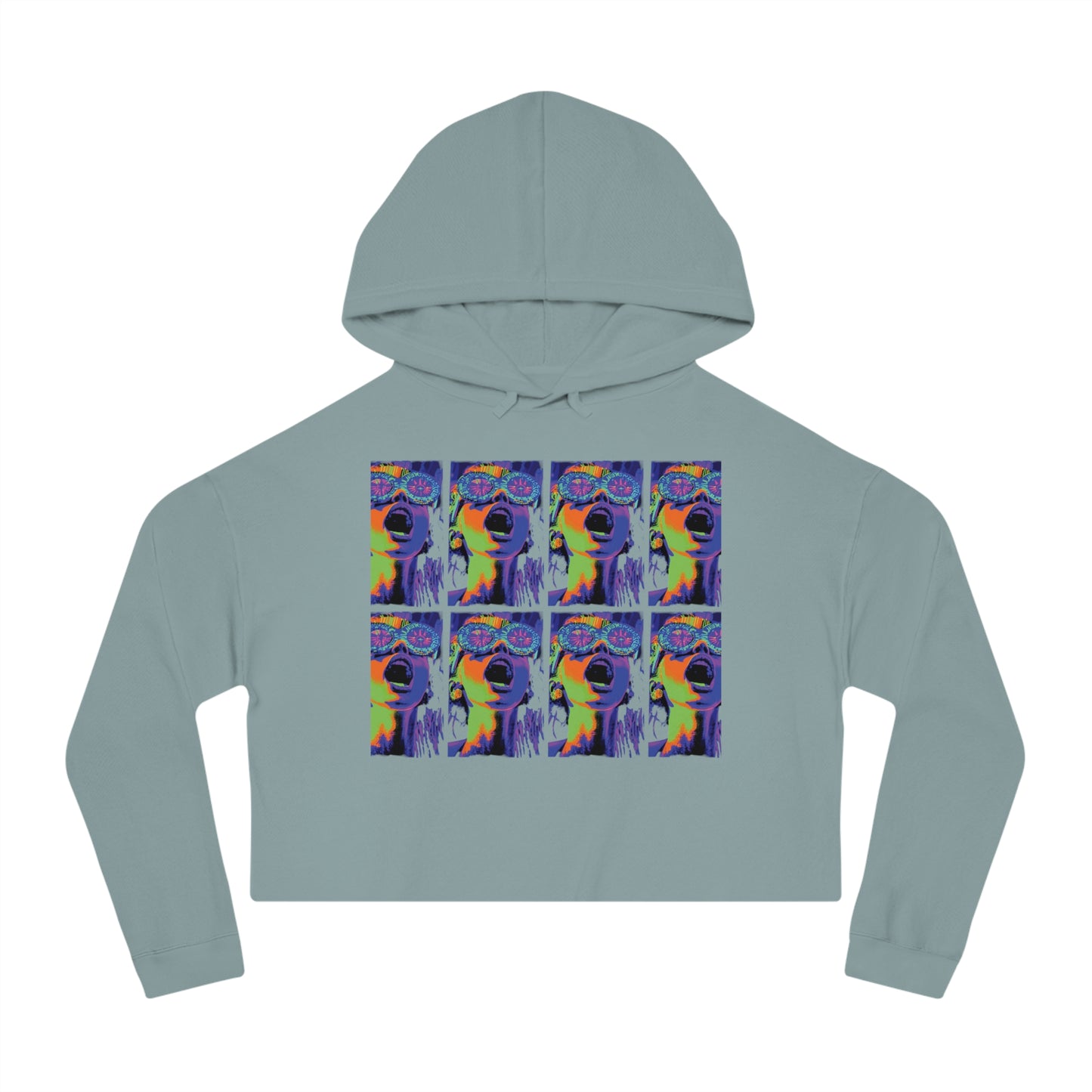 Vibrant Crop Hoodie Couple Set for Women