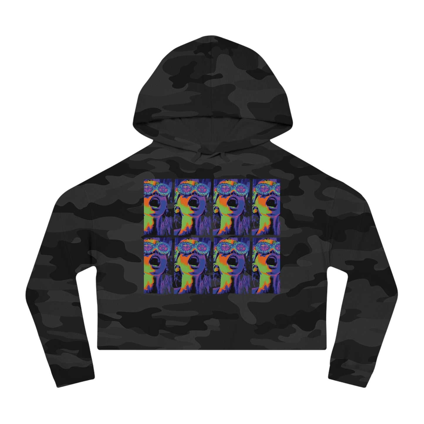 Vibrant Crop Hoodie Couple Set for Women