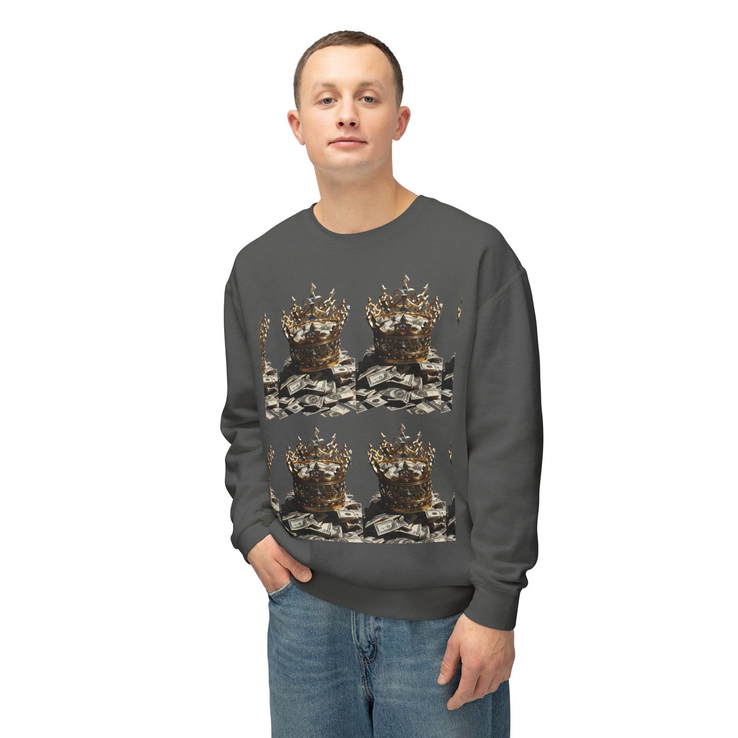Limited Edition Crowned Comfort Men’s Lightweight Crewneck Sweatshirt