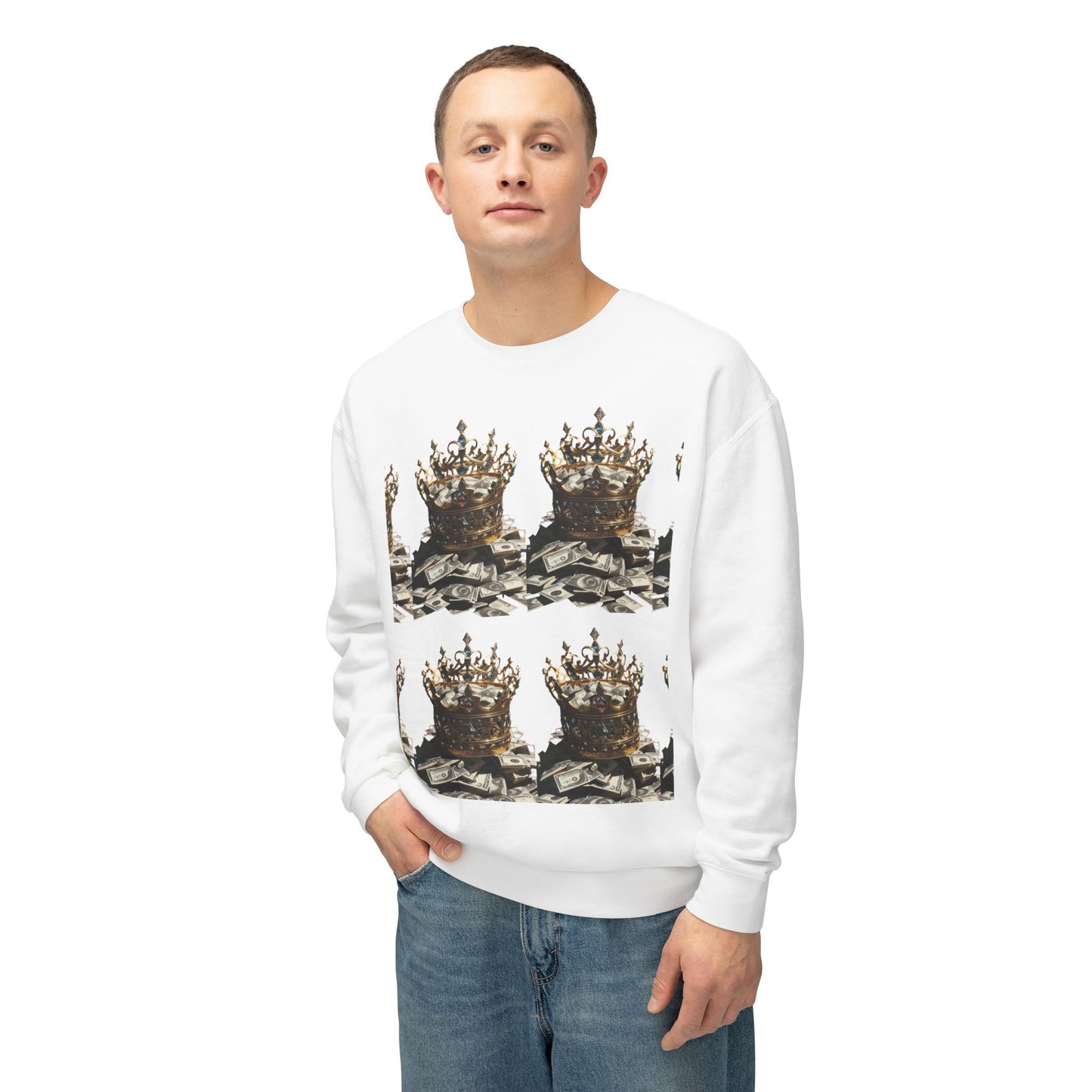 Limited Edition Crowned Comfort Men’s Lightweight Crewneck Sweatshirt