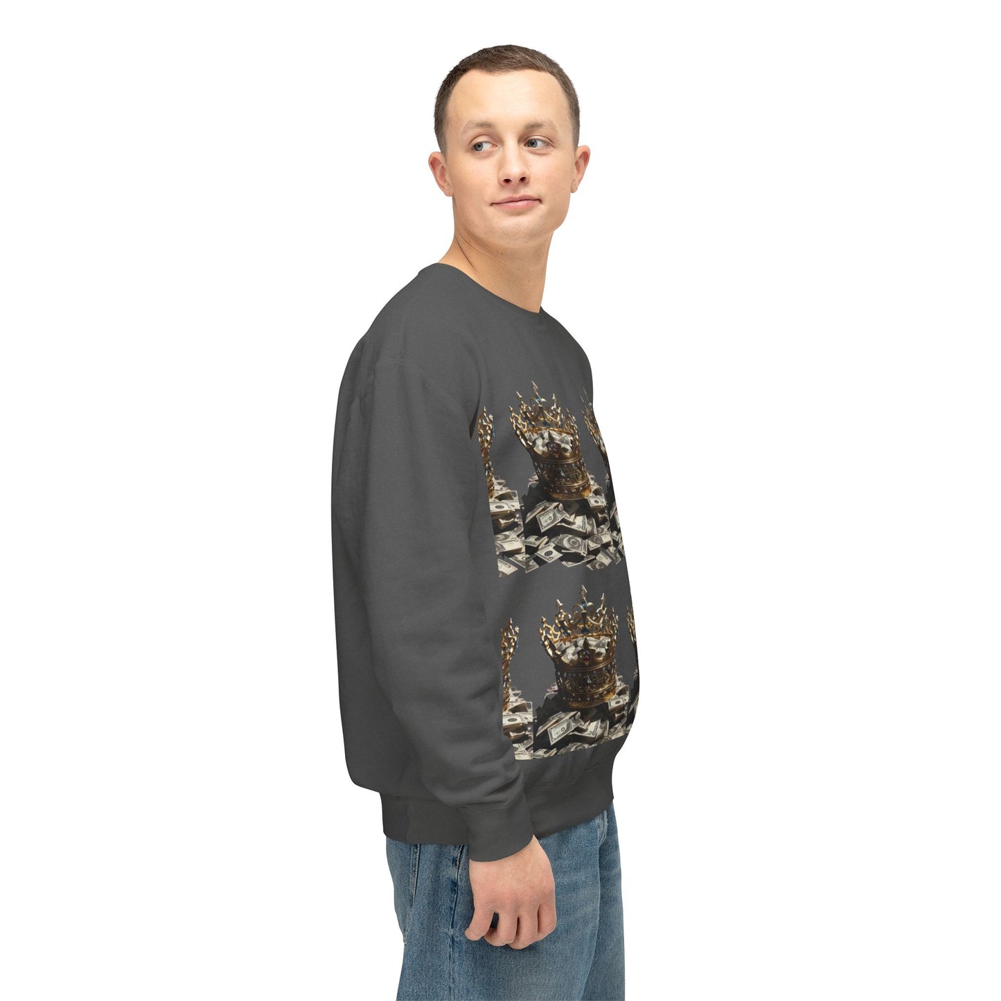 Limited Edition Crowned Comfort Men’s Lightweight Crewneck Sweatshirt