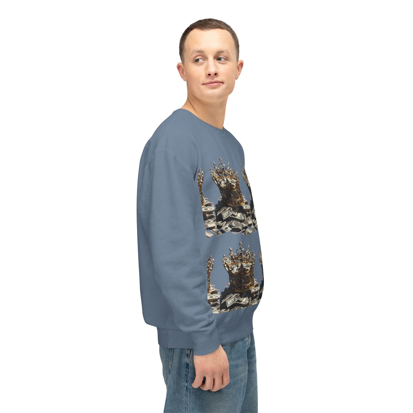 Limited Edition Crowned Comfort Men’s Lightweight Crewneck Sweatshirt