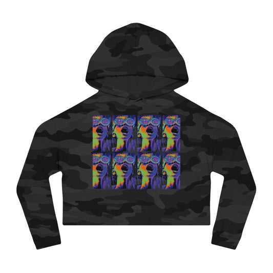 Vibrant Crop Hoodie Couple Set for Women