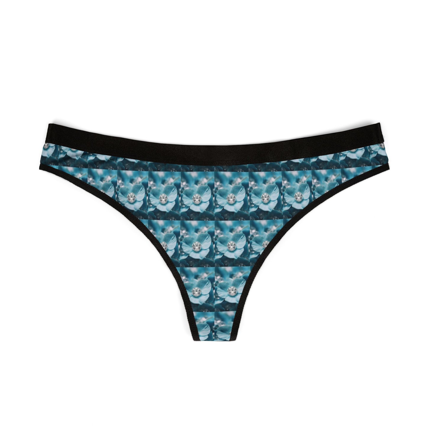 Women's Thongs - Floral Bling Panties