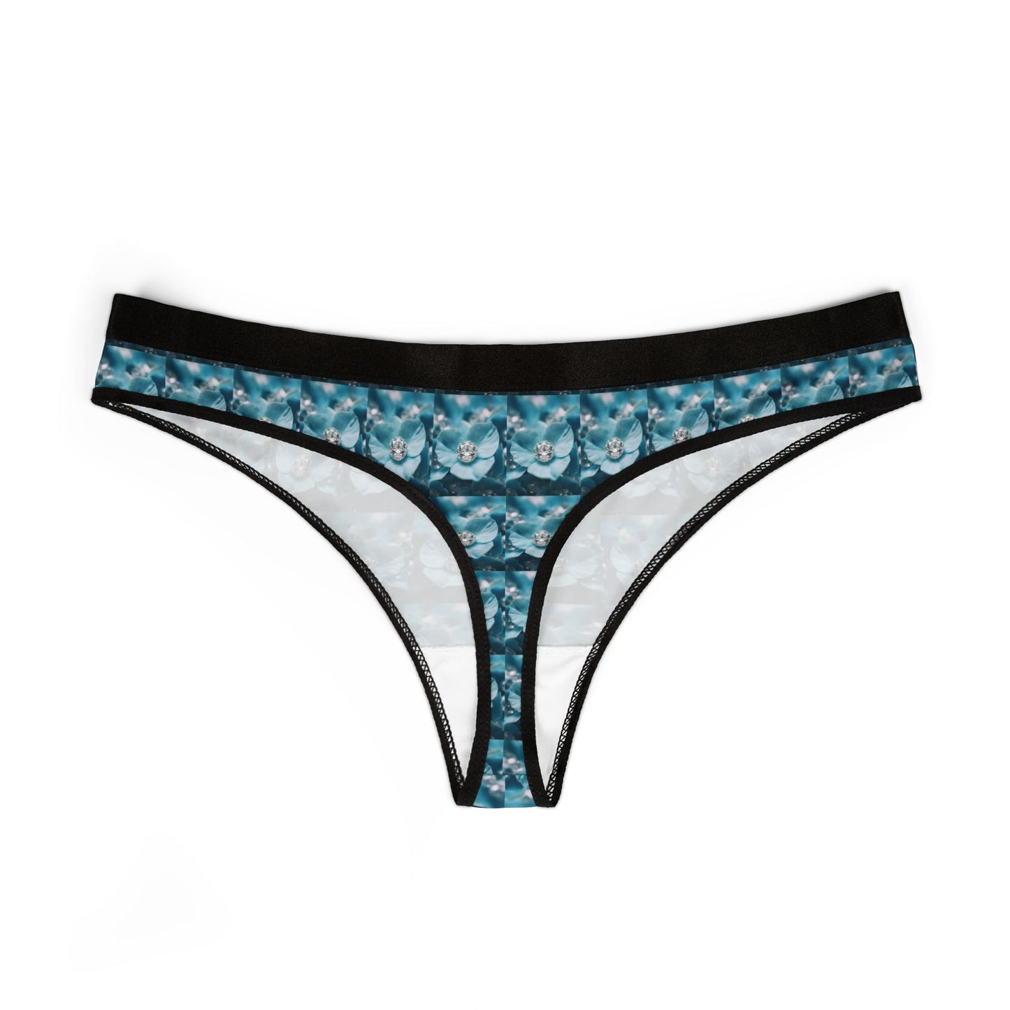 Women's Thongs - Floral Bling Panties