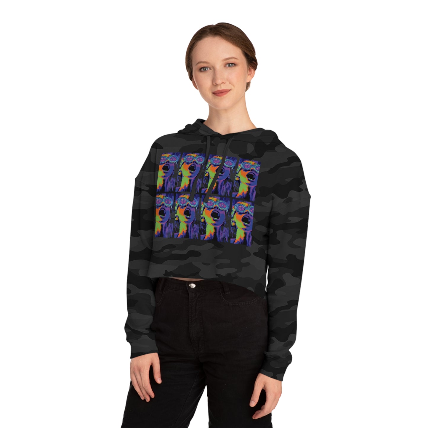 Vibrant Crop Hoodie Couple Set for Women