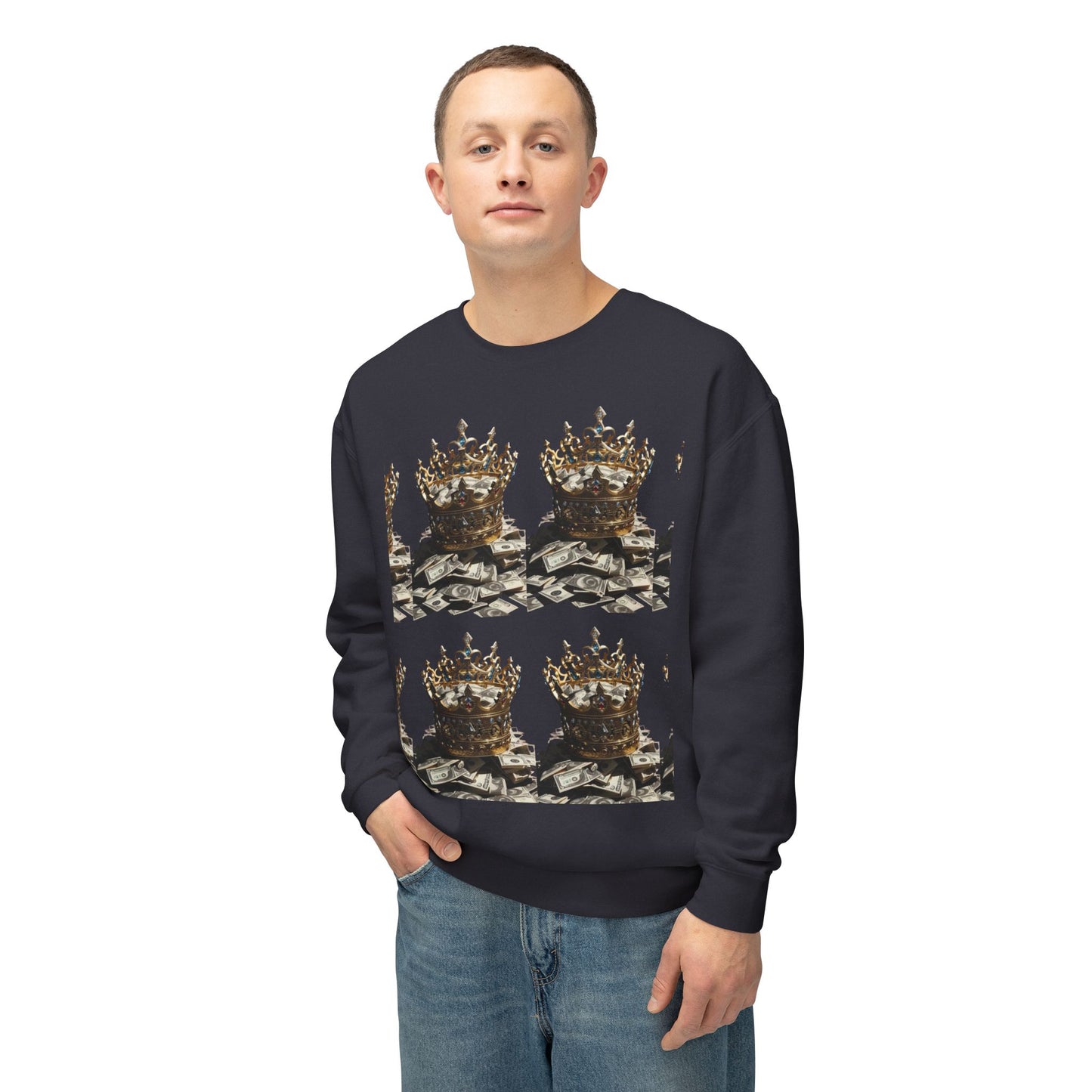 Limited Edition Crowned Comfort Men’s Lightweight Crewneck Sweatshirt